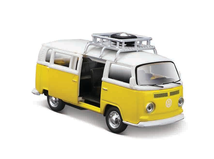 Maisto Volkswagen Van Samba Diecast Model, Assorted Colors, Metal, Model 21237