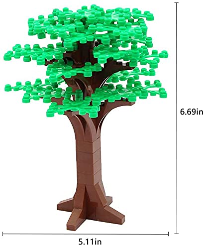 Large Trees City Building Block Compatible With Major Brand - Classic Bricks Pieces And Parts Toy Set 6.7Inch Height Botanical Forest Garden Plant Accessories (2Pcs)