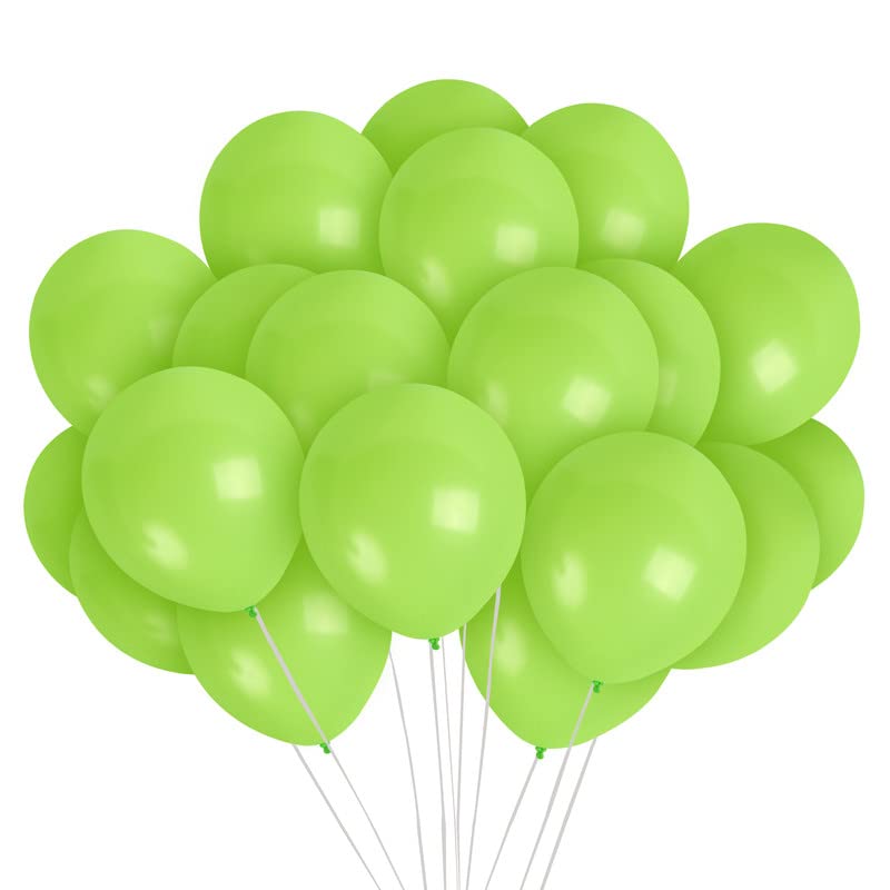 Treasures Gifted Lime Green Balloons - Light Green Balloons - Latex Party Balloons - Neon Green Balloons - Apple Green Balloons