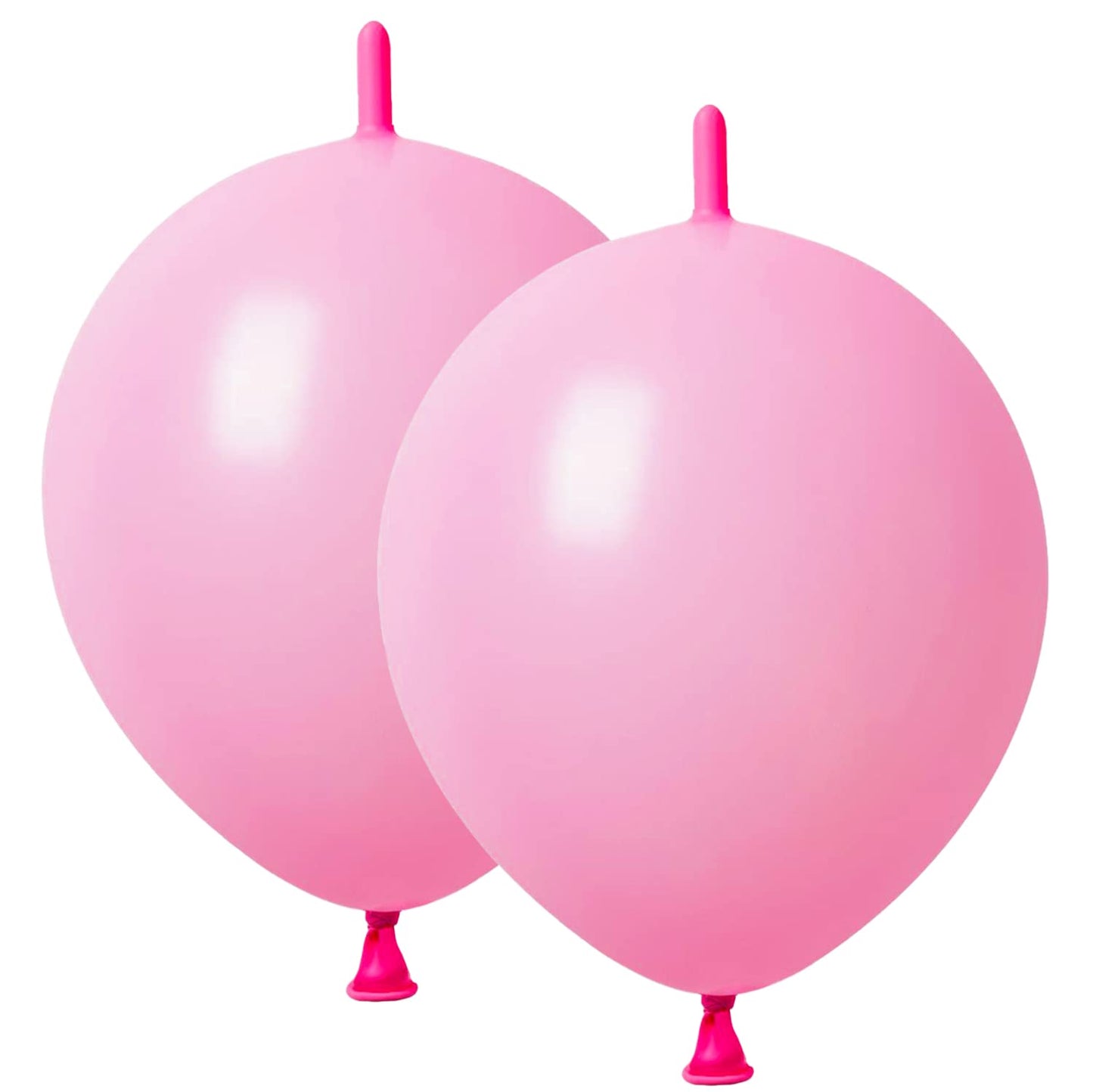 Adido Eva Link Balloons Pink 12 Inch Quick Latex Link Balloon 80 Pcs For Birthday, Halloween, Christmas, Party Festival Decorati