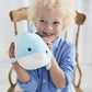 Ganz H14353 Squishy Squad Dolphin Plush Figure, Blue And White, 10-Inch Length