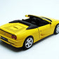 Hot Wheels Bly35 Ferrari F355 Spider Convertible Yellow Elite Edition 1/18 Diecast Car Model By Hotwheels