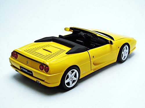 Hot Wheels Bly35 Ferrari F355 Spider Convertible Yellow Elite Edition 1/18 Diecast Car Model By Hotwheels