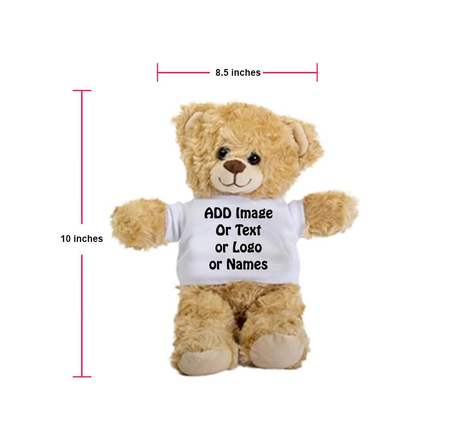 Spreadpassion Personalized Teddy Bear, Custom Teddy Bear, Stuffed Animal With Customized Text+Image, Custom Names Personalized G