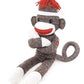 Plushland Adorable Brown Sock Monkey, The Original Traditional Hand Knitted Stuffed Animal Toy Gift-For Kids, Babies, Teens, Girls And Boys Baby Doll Present Puppet 20 Inches