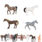 Smilersmile Animal Assorted Mini Plastic Figures Toy Set, Educational Party Cake Topper, Goody Bag Filler (8Pcs Horse)