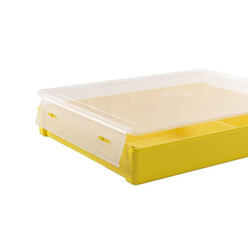 Gamegenic Token Silo Convertible | Store & Organize Board Game Tokens | 9 Removable Trays In 3 Different Sizes | Stackable Token Box | Space-Saving Design | Yellow Color | Made (Ggs22007Ml)