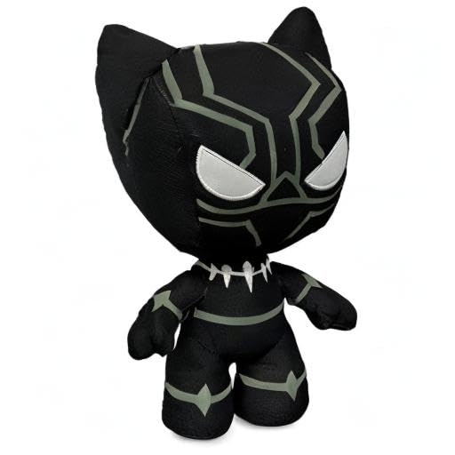 Disney Store Marvel Black Panther Plush Toy - 10 Inch, Multicolored, Soft Nylex/Polyester Materials, Model 412302400080