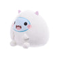 AQI Yeti Plush - 10-inch Rolling Mochi - White Polyester Plush Toy