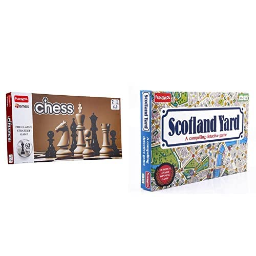 Funskool Games, Chess Classic, War And Strategy Game, Chess Set With Wooden Finish, For Kids, Adults And Family, 2 Players, Ages