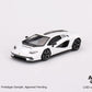 MINI GT True Scale Miniatures Model Car Compatible with Lamborghini Countach LPI 800-4 Bianco Siderale 1/64 Diecast Model Car MG