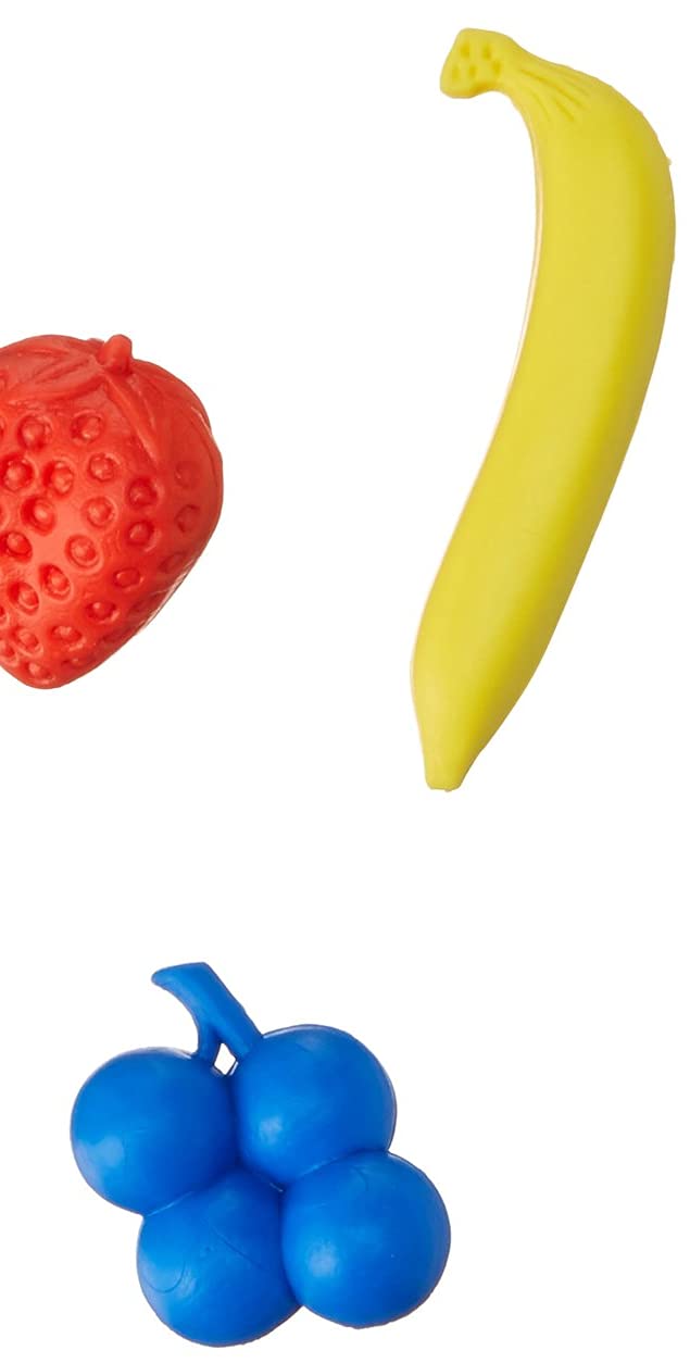 Didax Fruit Counters Set - 108 Pack, Plastic, Multicolor (Red, Orange, Yellow, Green, Blue, Purple), Model 210892
