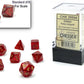 Chessex Dice Set - 10mm Glitter Red/Gold Polyhedral Dice Set - Dungeons and Dragons D&D DND TTRPG Dice - Includes 7 Dice - D4 D6