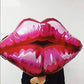 Atpata Funky DIRTY 30 Foil Balloons for Naughty 30th Birthday Party Decorations (Wet Kissy Lips Foil Balloon)