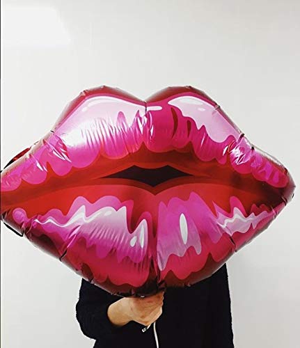 Atpata Funky DIRTY 30 Foil Balloons for Naughty 30th Birthday Party Decorations (Wet Kissy Lips Foil Balloon)