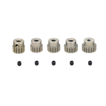 Kingval Replacement 5Pcs 48Dp 3.175Mm 16T 17T 18T 19T 20T Aluminium Pinion Motor Gear Compatible With 1/10 Rc Car Brushed Brushl