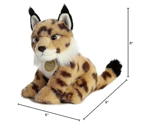 Aurora® Adorable Miyoni® Tots Lynx Stuffed Animal - Lifelike Detail - Cherished Companionship - Brown 10 Inches