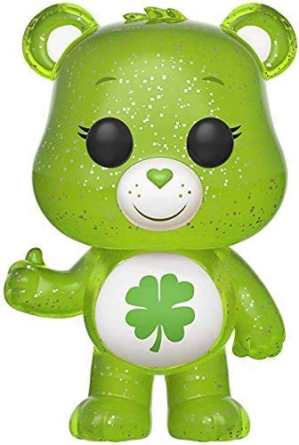 Funko Pop! Animation: Care Bears - Good Luck Bear Glitter Chase Vinyl Figure (Includes Compatible Pop Box Protector Case)
