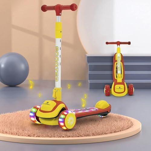 Staranddaisy 3 Wheel For 6-12 Boys & Girls/Scooter For Kids With Led Light, Pu Wheels/Kids Scooter With 4 Level Height Adjustmen