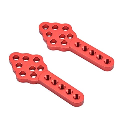 FPVDrone CNC Metal RC Car Shock Absorber Mount Adjust Height Angle Stand for Axial SCX10 90046 D90 D110 RC Crawler Car (Red)