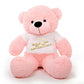 Click4Deal Big Teddy Bear 3 Feet Long Wearing A Be My Valentine T-Shirt ( Bear 91 Cm ) (Pink)
