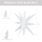 Toniful 4 Pcs 22Inch 4D Huge White Star Balloons Explosion Star Mylar Foil Balloons For Party Supplies Backdrop Christmas,Birthd