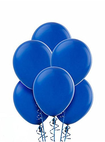 Bright Royal Blue Solid Color Latex Balloons - 9' (Pack Of 20) - Stunning Solid Color Party Decor For Events, And Parties