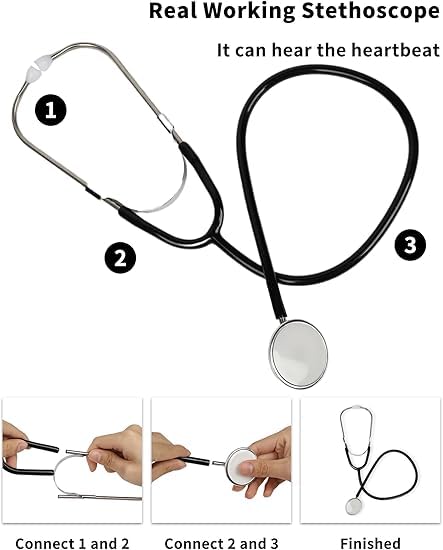 Anphile Dentist Costume For Kids, Kids Doctor Costume Play Set, Career Day Dress Up Costume For Boys Girls