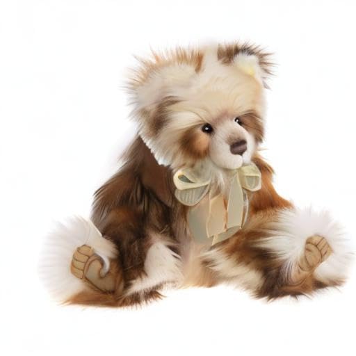 Charlie Bears – Annie Versary | 2023 Long Plush Fluffy Brown And Beige Teddy Bear