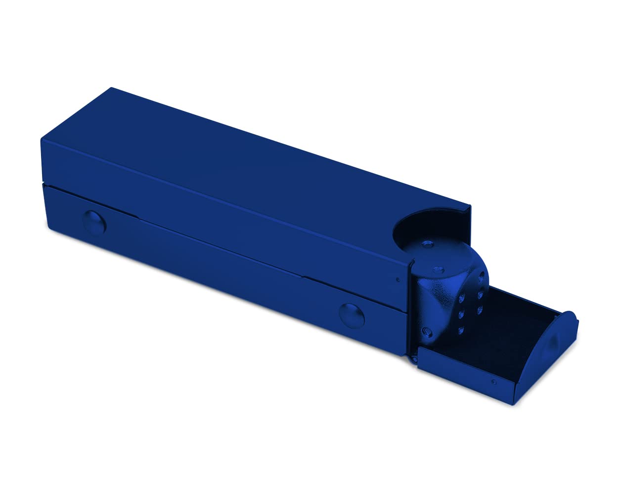 DS.DISTINCTIVE STYLE Aluminum Alloy Dice 5 Pieces 16mm Portable Metal Dices with Case 6 Sided Dice forParty Game (Blue Rectangle