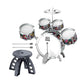 Velura Kids Jazz Drum Set Includes Tom, Cymbal, Drumstick, Stool For Boys Girls|Package Includes 5 Tom Drum, 1 Cymbal, 2 Drumsti