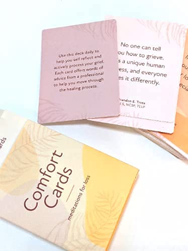 Cuddlebuddys Calming Grief And Bereavement Healing Cards | The Greif Affirmation Card Deck For Loss Meditation | Soothing Comfor