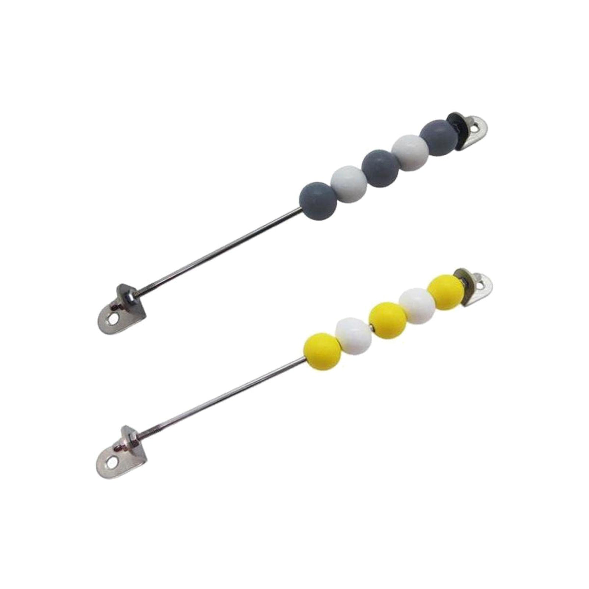 BNF 2Pcs Busy Board Wooden Sensory Toy Practical Skill Gray Yellow
