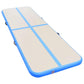 vidaXL Inflatable Gymnastics Mat with Pump - Portable and Compact - 275.6x39.4x3.9 PVC Blue - Versatility for Indoor and Outdoo