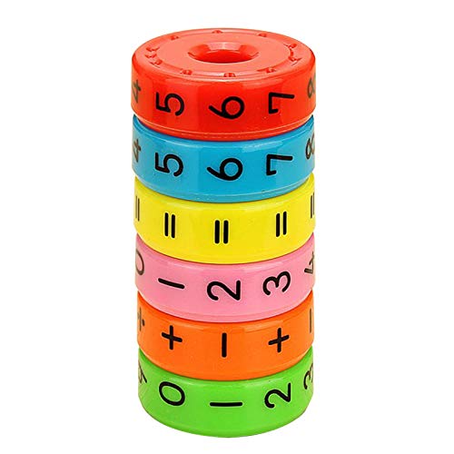 Magnetic Arithmetic Learning Toy, Cylinder Numbers Toys, Intelligence Brain Developing Children Number Game Blocks, DIY Math Toy