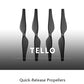 Ryze DJI Tello Part 2 Propellers Lightweight and durable, Easy to mount and detach Quick-Release Propellers, Black 2 Pairs