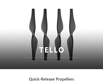 Ryze DJI Tello Part 2 Propellers Lightweight and durable, Easy to mount and detach Quick-Release Propellers, Black 2 Pairs
