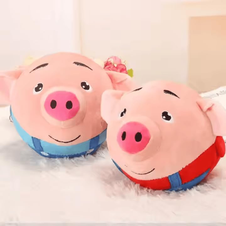 Bindex Dancing and Singing Piglet | Active Moving Plush Soft Stuffed Toy | Moving Interactive Dog Plaything Washable Cartoon Pig