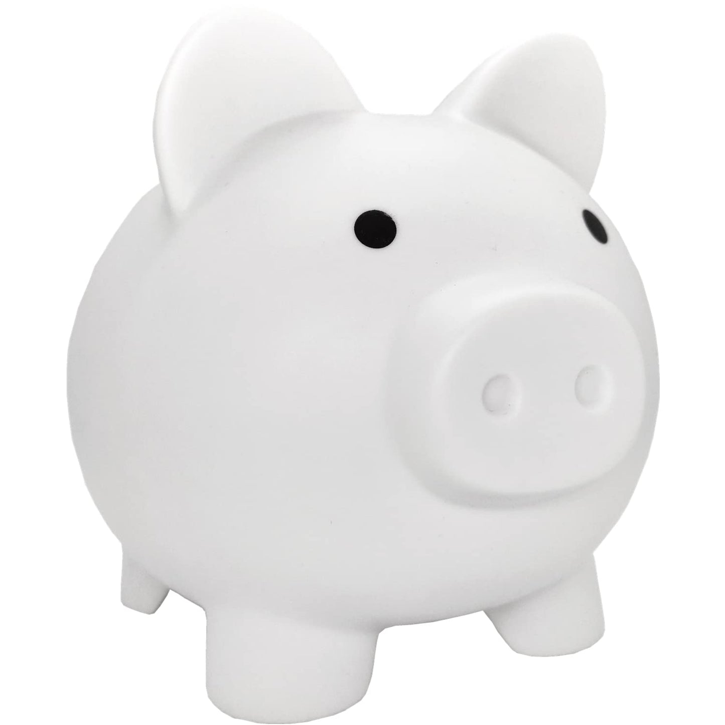 Cute Piggy Bank For Sbrvaniy Pig Money Bank Coin Bank For Boys And Girls My First Unbreakable Money Bank Large Size Decoration Savings (White)