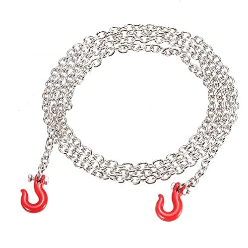 Tow Hook Trailer Chain for 1:10 RC Car Crawler, Tow Hook Steel Tow Rope,U Shaped Rescue Tow Hook for Traxxas Trx4 Axial Scx10 Wr