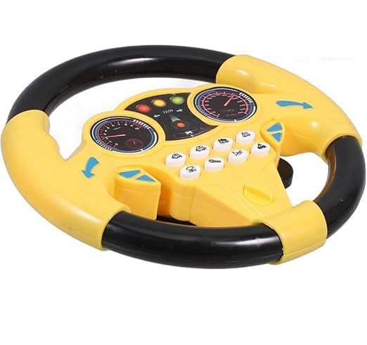 7Seas Toy Steering Wheel, Simulated Driving Controller Electric Early Learning Educational Sounding Toy Pretend Driving Seat Toy