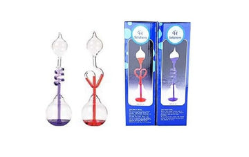 Colorful Office Thinking Hand Boiler, Glass Science Energy Transfer, Children Science Experiment, Love Birds Color Meter Hand Boiler, 2 Pcs (Purple&Red) By C&H Solutions®