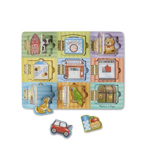 Melissa & Doug Hide And Seek Wooden Activity Board With Wooden Magnets