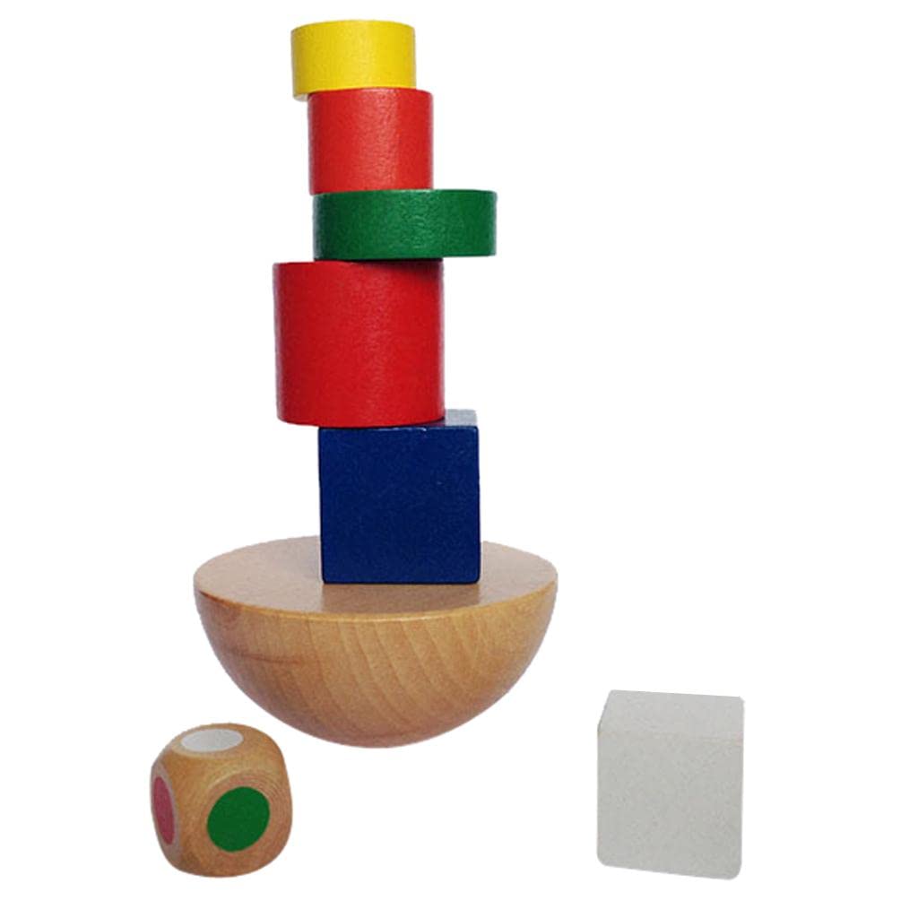 Enakshi Kids Colorful Wood Balancing Game Set Stacking Toys Developmental Baby Toys 8 Pieces/Set|Toys & Hobbies | Preschool Toys