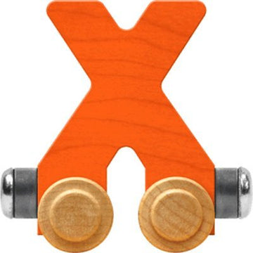 Maple Landmark Nametrains Bright Letter Car X - Made In Usa (Orange)