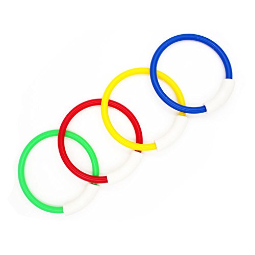 Carykon 8 Pcs Dive Rings Underwater Swimming Pool Toy Rings-5 1/2 Inch Diameter