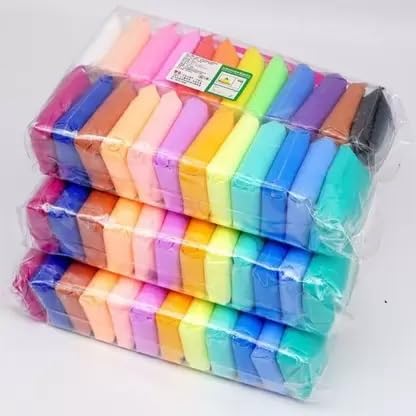 Quakel Air Dry Clay For Kids (Pack Of 12)  NonToxic, Colorful & Soft Magic Modeling Clay  Fluffy Foam Bouncing Putty Kit With