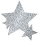 Amscan Stars Assorted Glitter Self-Adhesive Body Jewelry, 5' X 3 1/2' (Pkg. Size), Silver