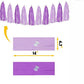 First Birthday Decoration Set Gold Cake Topper ''One'', Purple Banner Fiesta Hanging Paper Fan Flower Bundle With Purple Happy B