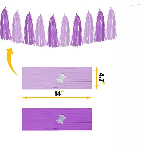 First Birthday Decoration Set Gold Cake Topper ''One'', Purple Banner Fiesta Hanging Paper Fan Flower Bundle With Purple Happy B
